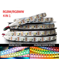 Bande lumineuse LED RGBW SK6812 4 en 1, 30, 60, 144 LED, lumières LED RGBWW adressables individuellement, IP30, 65, 67, DC5V