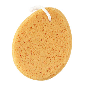 Bath Sponge Oval Shape With Rope For Bathing General Use Brown And Pink Color - Product Image 2