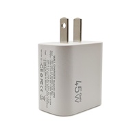 Chargeur de charge rapide USB de type C à double port 45W le plus vendu adaptateur PD de Protection contre les surcharges pour iPhone
