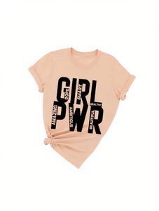 T-shirt Girl Power da donna, casual, femminista, 100% cotone, girocollo, manica corta, vestibilità regolare, per tutte le stagioni, stampa jersey - Product Image 1
