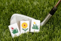 Set Mahjong Tema Golf Amerika 160 Pcs Ubin Mahjong Akrilik Putih dengan Ukiran Khusus Set Permainan Mahjong Golf Country Club untuk Hadiah