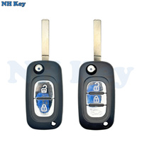 Boîtier de clé de voiture à 2/3 boutons pour Renault Fluence Clio Megane Kangoo Modus, clé pliante automatique avec lame VA2 non taillée