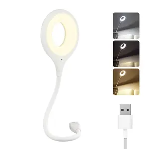 Smart Portable Voice Control USB LED Nachtlicht für Schlafzimmer, Sound Activated Reading Light Lampe