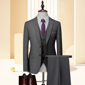 Traje de Boda para Hombre, Elegante, Verde, Corte Entallado, Esmoquin de 3 Piezas (Chaqueta+Pantalón+Chaleco), para Eventos Formales, Negocios y Trabajo - Product Image 2