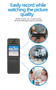 Pelucas de cabello humano Pocket Sport Action Camera 1080P Modo de grabación Back Cilp Videocámaras portátiles Monitor Video Body Cam Security - Product Image 3