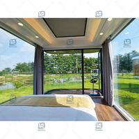 Capsule de luxe moderne pour glamping en plein air, hôtel mobile portable, maison de capsule de petit espace