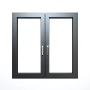 China Supplier Powder Coating Treatment Modern House Window Design Glass Doors And Windows