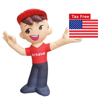 Modèle de personnage de dessin animé gonflable géant, affichage personnalisé, publicité extérieure, figurine humaine, accessoire pour la décoration d'événements et d'expositions