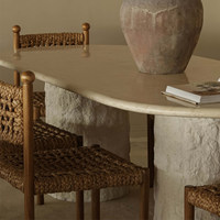 Chaises de salle à manger Degas Dehua en marbre naturel antique du Guangdong, style médiéval, luxe léger, esthétique haut de gamme, meubles solides pour la maison