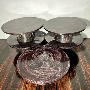 Support à gâteau rond moderne de luxe, fait main, écologique, en résine, pour servir des fruits - Product Image 1