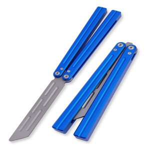 TGZUO Competitive Balisong <strong>Trainer</strong> CNC Aluminum Handle Unsharpened <strong>Butterfly</strong> <strong>Knife</strong> for Advanced Flipping Skill Practice EDC Tool - Product Image 1