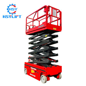 Nền tảng nâng người dạng kéo cắt thủy lực 500kg, chiều cao làm việc 8m, 10m, 12m, 14m, 16m, 18m, dùng cho bảo trì ngoài trời - Product Image 4