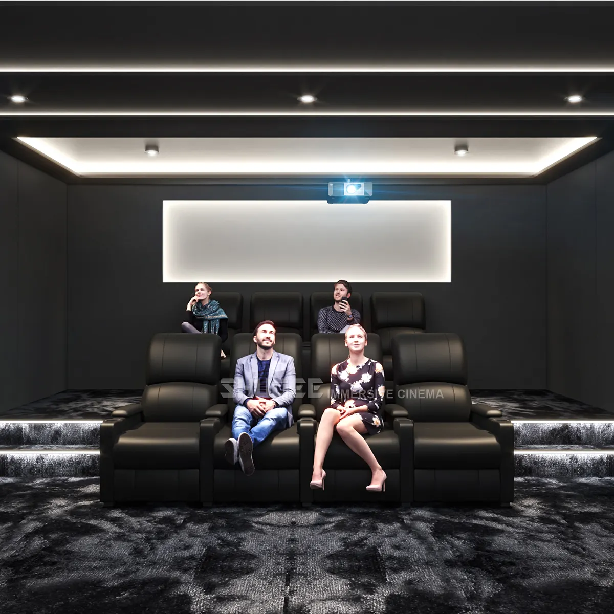 עיצוב חדש מערכת קולנוע ביתי אביזרי תיאטרון ספה ישיבה עור אלקטרוני לטלוויזיה, סרט