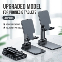 Support de téléphone portable universel réglable en hauteur et en angle, support de téléphone pliable pour bureau, support de tablette, support de lit, matériau ABS