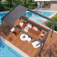 Pergola bioclimatique motorisée en aluminium sur mesure avec toit à lames orientables pour restaurant et hôtel