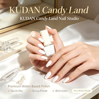 Vernis à ongles à séchage rapide à base d'eau KUDAN 10ml, idéal pour les débutants, finition brillante, nuances scintillantes, CPNP HALAL ISO22716 OEM ODM Vente en gros