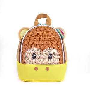 Cute Kids Children School Fidget Backpack <b>Pops</b> School Book Silicone Fidget Bubble <b>Push</b> Popping Bag Backpack - Product Image 1