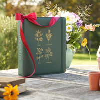 Binder Penyimpanan Benih Kulit PU, Organizer Paket Benih, 50 Lembar Pelindung untuk Menyimpan Benih Kebun