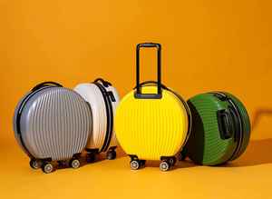 Ensemble de bagages ronds en coquillage blanc, <span class=keywords><strong>valise</strong></span> à <span class=keywords><strong>roulettes</strong></span> de 18 pouces avec sac à main de 9 pouces, lot de <span class=keywords><strong>2</strong></span> valises - Product Image 4