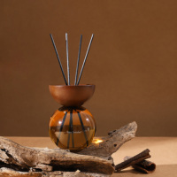 Diffuseur de parfum d'ambiance en rotin avec logo personnalisé, emballage de haute qualité, huiles essentielles naturelles