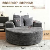 Fauteuil de salon compressé le plus vendu 2026 pour chambre et salon, coussin moelleux, fourniture OEM