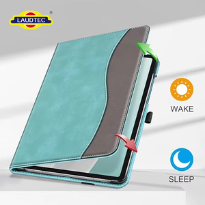 Laudtec Auto Sleep Wake <b>Tablet</b> Case for Samsung Galaxy Tab S Series Multi-Angle Stand Cover Teal Gray - Product Image 1