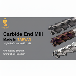 Fraise à bout en carbure de tungstène à 4 cannelures avec revêtement AlTin, ODM OEM disponible pour machine CNC - Product Image 1