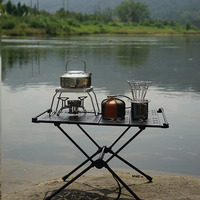 Table de camping pliable moderne ultra-légère - Table tactique en aluminium portable IGT Randonnée Cyclisme Extérieur Mobilier d'extérieur