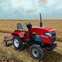 Traktor Roda Empat 35 Hp untuk Pertanian, Traktor Pertanian untuk Kondisi Banjir dan Kekeringan, Traktor Mini 4x4 dengan Mesin Inti