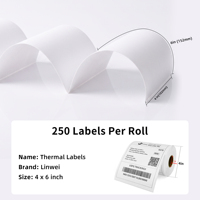 Étiquette d'adresse thermique 4x6 pouces, étiquette d'expédition 100x150 mm avec colle thermofusible et doublure blanche