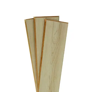 Brun foncé click parquet naturel contreplaqué de bambou pin chêne meulage d'os auditif revêtement de sol en bois préfini