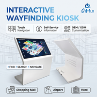 Kiosque interactif tactile de 55 pouces pour la signalisation numérique, terminal d'orientation numérique sur pied pour centres commerciaux, affichage d'informations et de guides