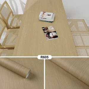 Rouleau de papier peint moderne en vinyle imitation <span class=keywords><strong>bois</strong></span>, auto-adhésif, imperméable, résistant à l'humidité et à la moisissure, film <span class=keywords><strong>bois</strong></span> pour meubles et tables - Product Image 1