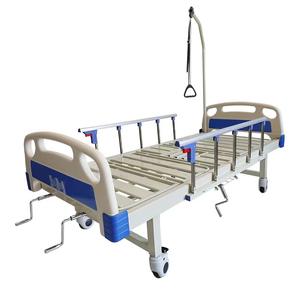 Cama Hospitalaria Manual de Dos Manivelas con Orificio para Soporte Intravenoso, Cama Resistente para Cuidado de Pacientes en Clínicas, Hospitales y Residencias de Ancianos - Product Image 1
