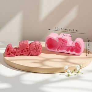 Moule à gâteau en silicone pour la Saint-Valentin, moule à pâtisserie en forme de bougie d'amour, décoration DIY, moule de façonnage UNIMOUCH LFM-216, compatible lave-vaisselle - Product Image 5