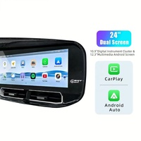 24'' Dual Screen Android Car DVD Player Digital Instrument Cluster untuk Dod-ge Challenger Hellcat & Charger 2013-2025 Dashboard