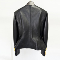 BA2349 Neues Design Schwarz Pu Leder Blazer Sexy Elegante Frauen Blazer Jacke Langarm Pu Oberbekleidung