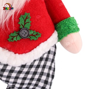 Zaves 33-intelescopico gamba in piedi Babbo Natale classico a scacchiera colorata decorazione per la casa all'ingrosso nuovo prodotto - Product Image 5