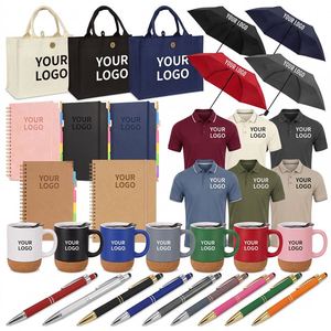 Ensemble cadeau promotionnel personnalisé avec logo : T-shirt, parapluie, bouteille d'eau, sac, chapeau – Cadeaux d'entreprise en gros pour événements d'équipe et branding - Product Image 1