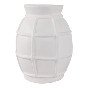 Vaso in cartapesta con texture a griglia scultorea, vaso minimalista per fiori, per soggiorno, camera da letto, cucina, decorazioni per la casa - Product Image 1