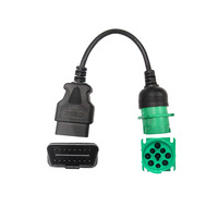 Câble d'extension OBD pour camion lourd, connecteur mâle 16 broches vers 9 broches avec adaptateur OBD2
