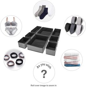 Organizador de armario plegable de tela con cubos de cesta de ropa interior para almacenar sujetadores ropa de bebé <span class=keywords><strong>camisetas</strong></span> calcetines bufandas corbatas - Product Image 3