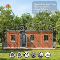 Maison conteneur modulaire préfabriquée spacieuse à double aile extensible de 20 pieds et 40 pieds, 3 pièces, avec cuisine et toilettes