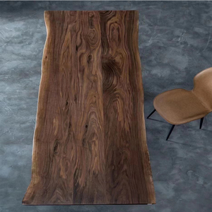 Mobili <span class=keywords><strong>per</strong></span> la Casa e Ristorante <span class=keywords><strong>Tavolo</strong></span> <span class=keywords><strong>da</strong></span> Pranzo in Legno con Lastra di Noce e Bordo Naturale - Product Image 6