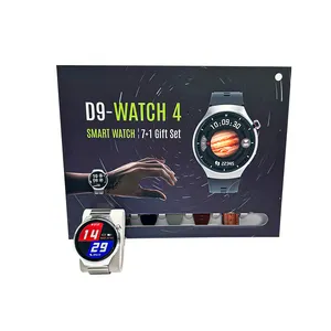 Smartwatch d 9 2024 novo 10 em 1 em uma caixa tela grande de 2.3 polegadas com 7 tiras smartwatch ultra