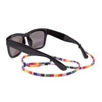 Lunettes de soleil, lot de 5 pièces, en coton, réglable, support de lunettes, cordon personnalisé