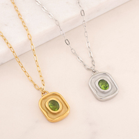 Nouveau Collier Pendentif Zircon Scintillant Irrégulier 2026, Chaîne Trombone, Bijou Anti-ternissement en Acier Inoxydable