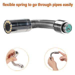 Caméra d'inspection de <span class=keywords><strong>canalisation</strong></span> 23 mm avec tête endoscopique CMOS, étanche IP68, 12 LED blanches, garantie 1 an, pour inspection de tuyaux usagés - Product Image 4