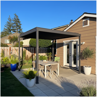 Pergola en aluminium avec lames orientables, livraison rapide pour les extérieurs de maisons modernes