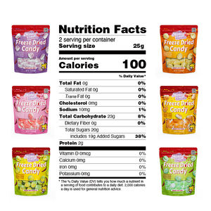 Grosir bersertifikat Halal asam beruang pola Crunch permen <span class=keywords><strong>Gummy</strong></span> Frozen-kering apel rasa kering tas jumlah besar asam dehidrasi - Product Image 6